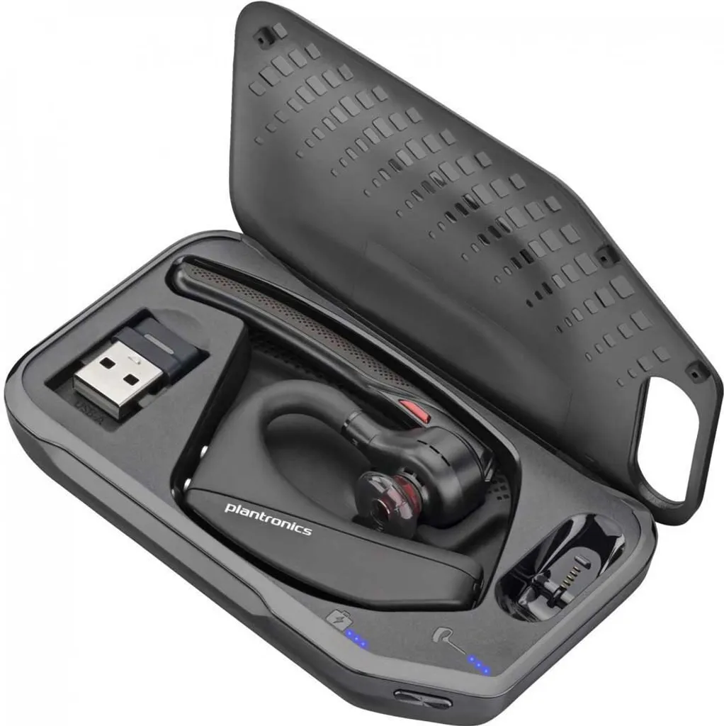 Oreillette Bluetooth Poly Voyager 5200 Pro avec chargeur USB-A noir - 3