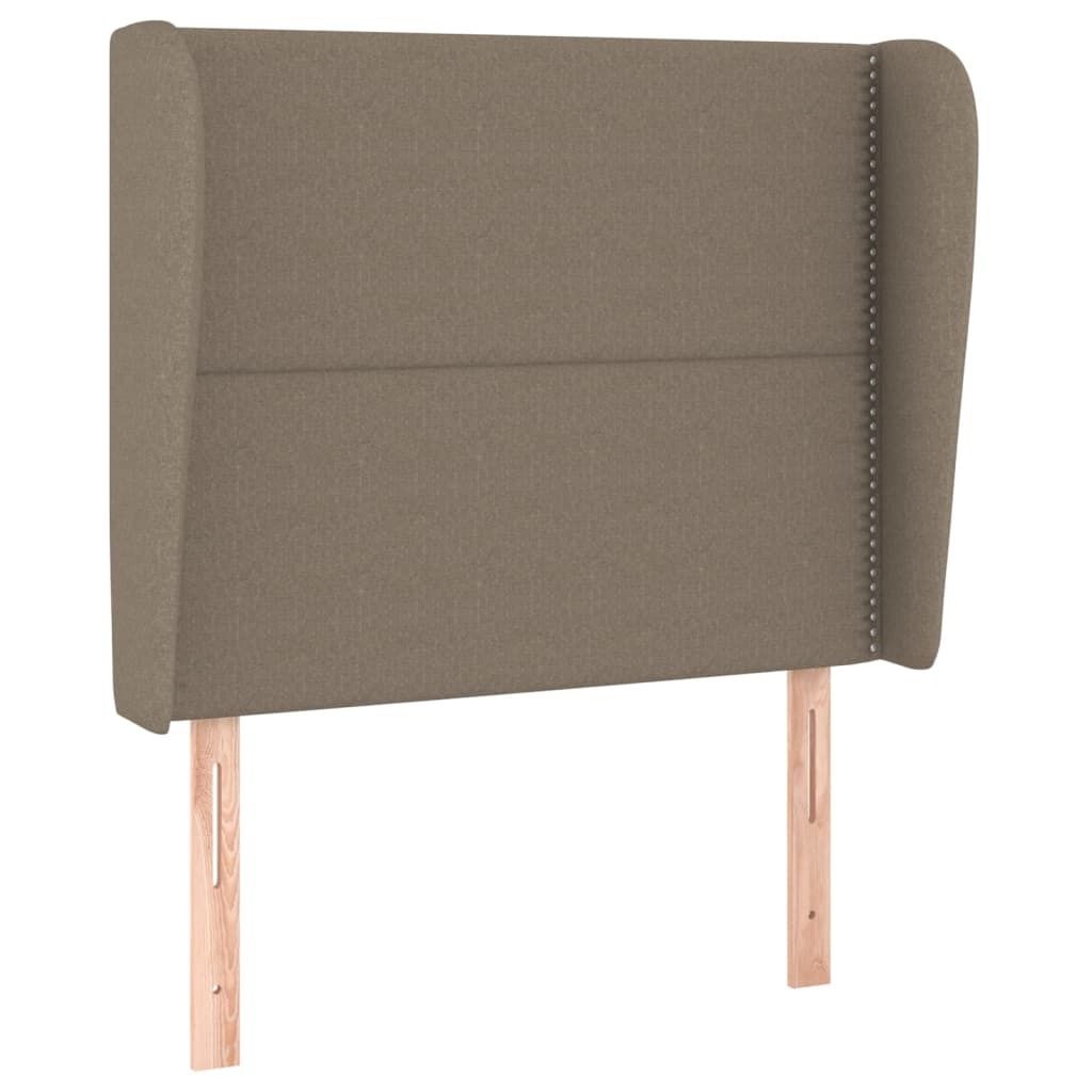 Kopfteil mit Ohren Taupe 103x23x118/128 cm Stoff