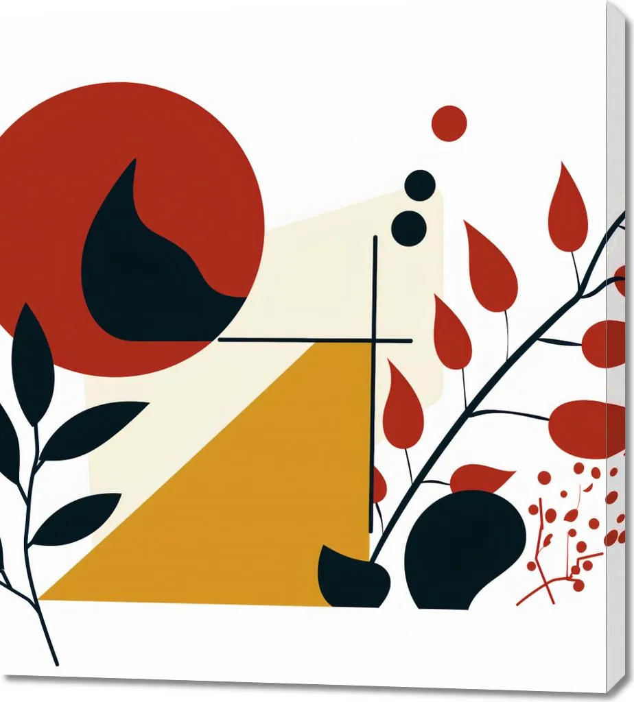 Regala Emozioni: Quadro Fuoco e Flora 90x100 cm | Idea Arredo Unica