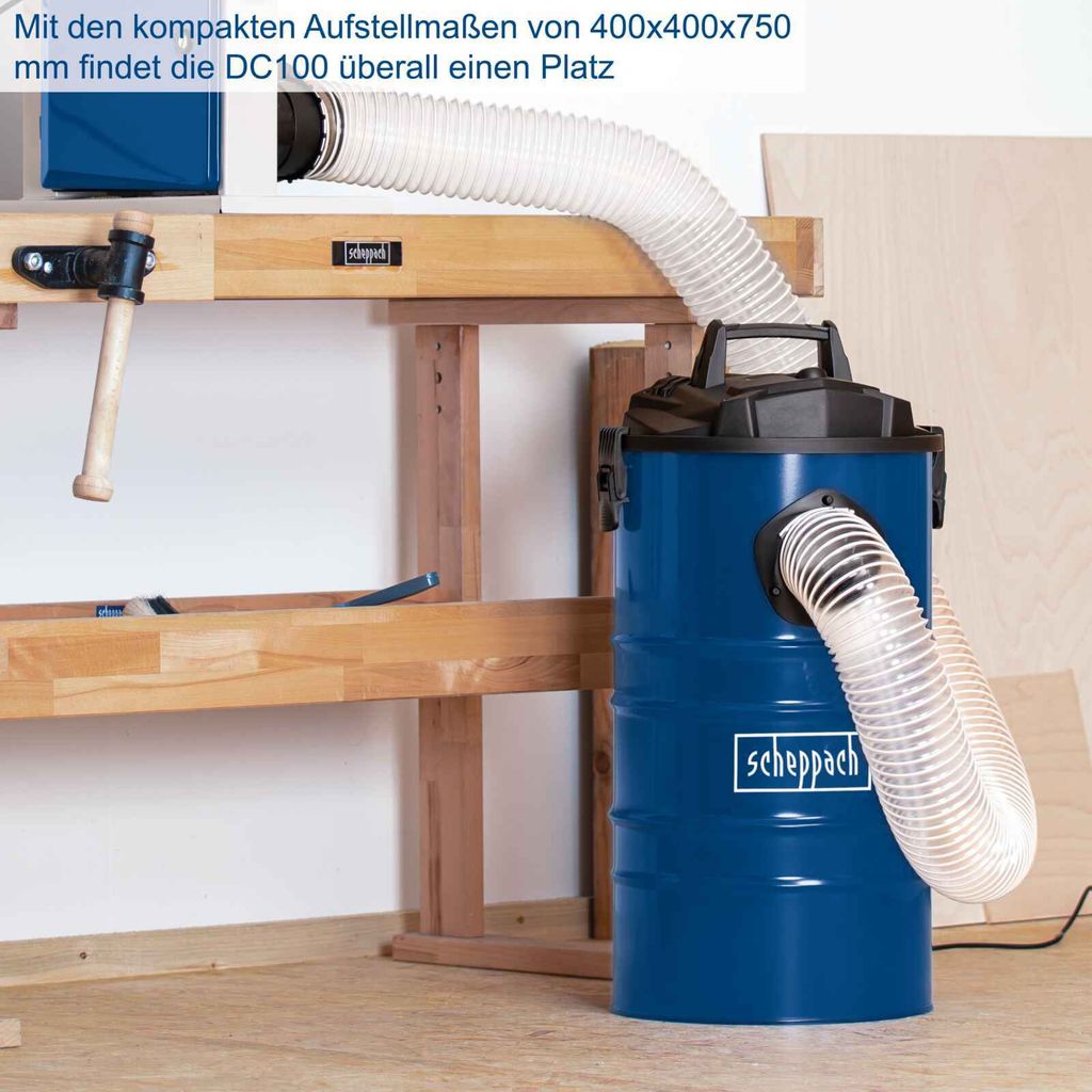 Scheppach Absauganlage DC100 mit Adapterset & Beutel | 65L Produktbild 8