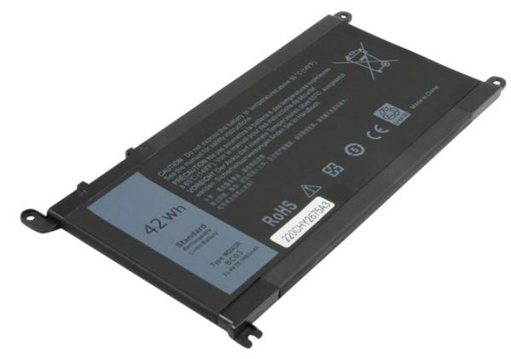 Akku für DELL Latitude ersetzt WDX0R, 0WDX0R, 3CRH3, P69G001, T2JX4, C4HCW, 0C4HCW, FC92N, Y3F7Y, 17368-0027 Li-Polymer, 11,4V, 3680mAh