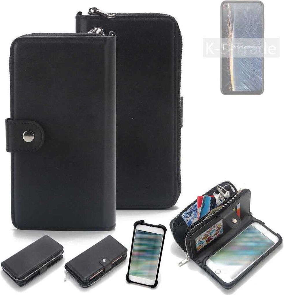 K-S-Trade 2in1 Handyhülle Schutzhülle kompatibel mit HTC Desire 22 Pro & Portemonnee Cover Handy Hülle Case Etui Geldbörse Wallet Bookstyle