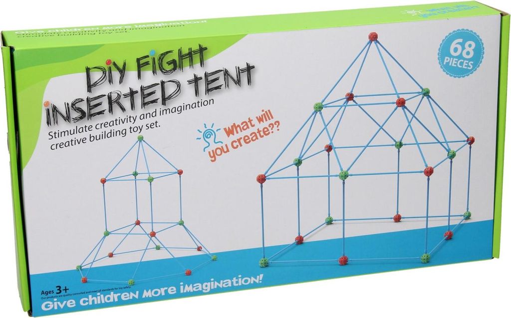 Konstruktionsspielzeug XL Baukasten Kugeln und Stäbe 68-teilig bunt