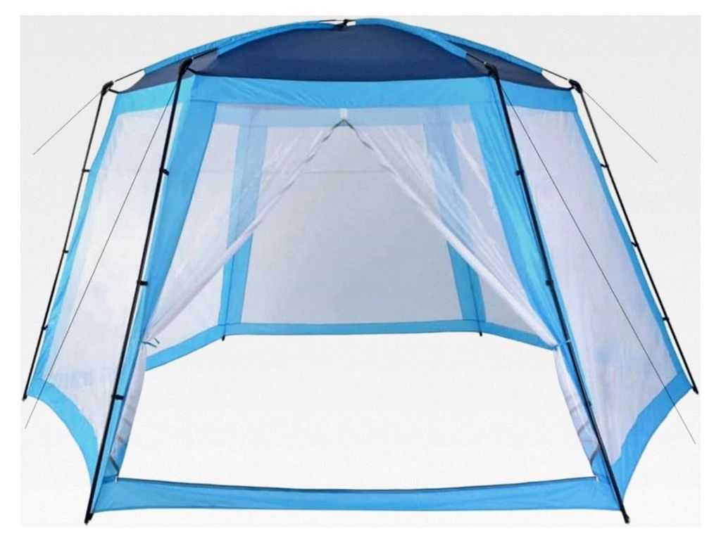 Pool-Zelt Stoff Pavillon Pooldach Poolpartyzelt mehrere Ausführungen 500x433x250 cm Blau