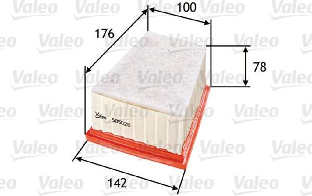 VALEO 585026 Luftfilter OE NA2642 kompatibel mit Duster, Logan, Sandero, Kubistar, Primastar, Vivaro, Clio, Espace, Kangoo, Laguna, Megane, Scenic,...