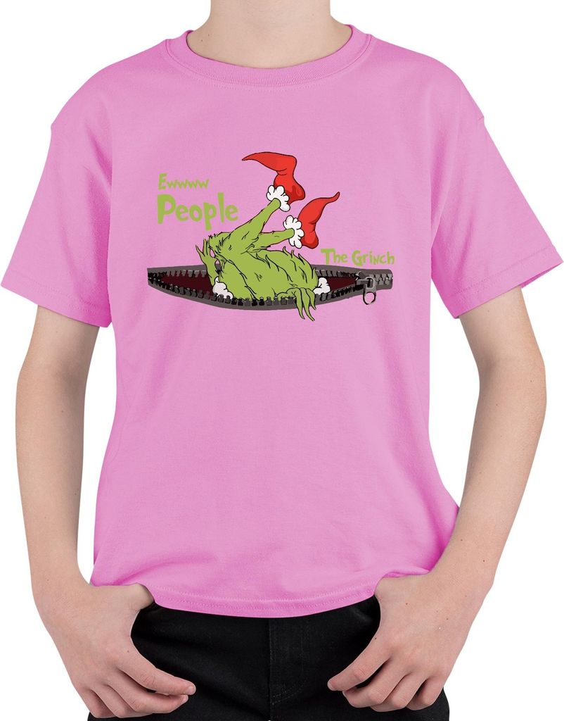 The Grinch Ewwww People Weihnachten lustig Geschenk Introvertiert Uni Kinder T-Shirt, Pink, 152