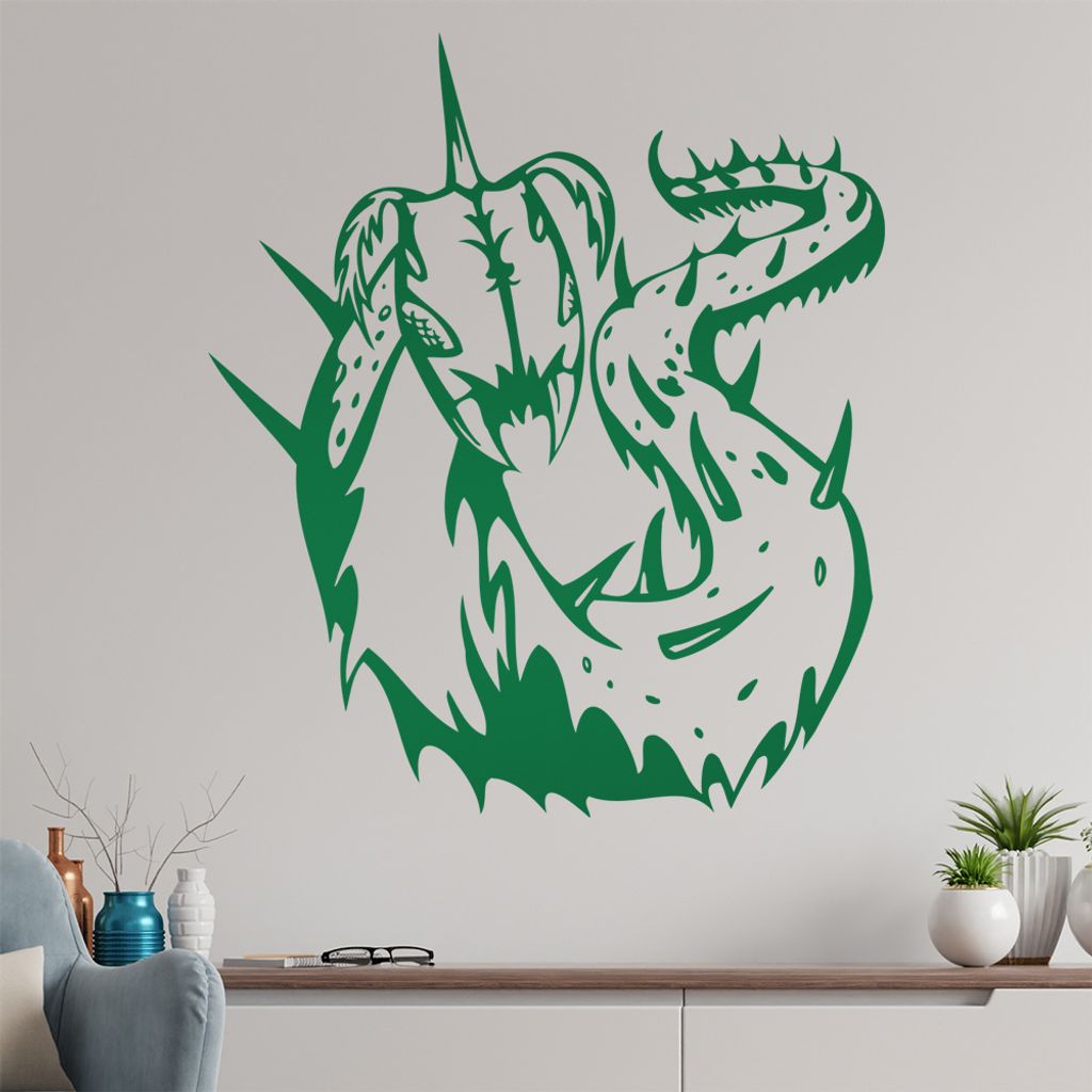 Riesen Wurm Wandtattoo in 6 Größen - Wandaufkleber Wall Sticker - Dekoration, Küche, Wohnzimmer, Schlafzimmer, Badezimmer