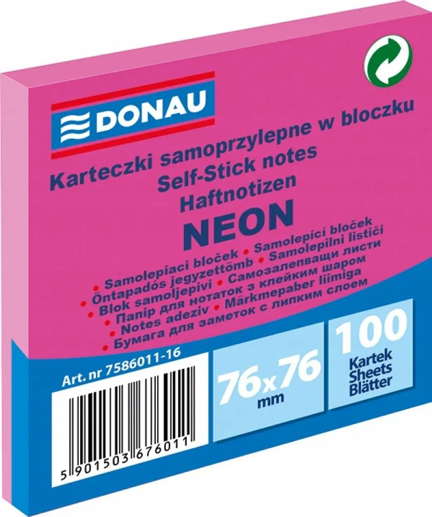 Sticky Notes Rosa Neon 76x76 mm - Perfetti per Esami e Appunti - 1