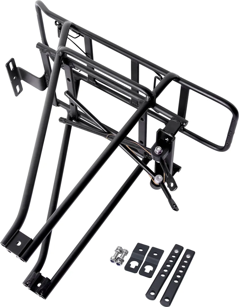 Porte-bagages arrière noir pour vélo électrique 28 pouces et 700c