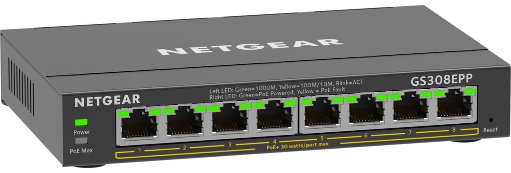 NETGEAR Switch 8x GE GS308EPP-100PES Produktbild 
