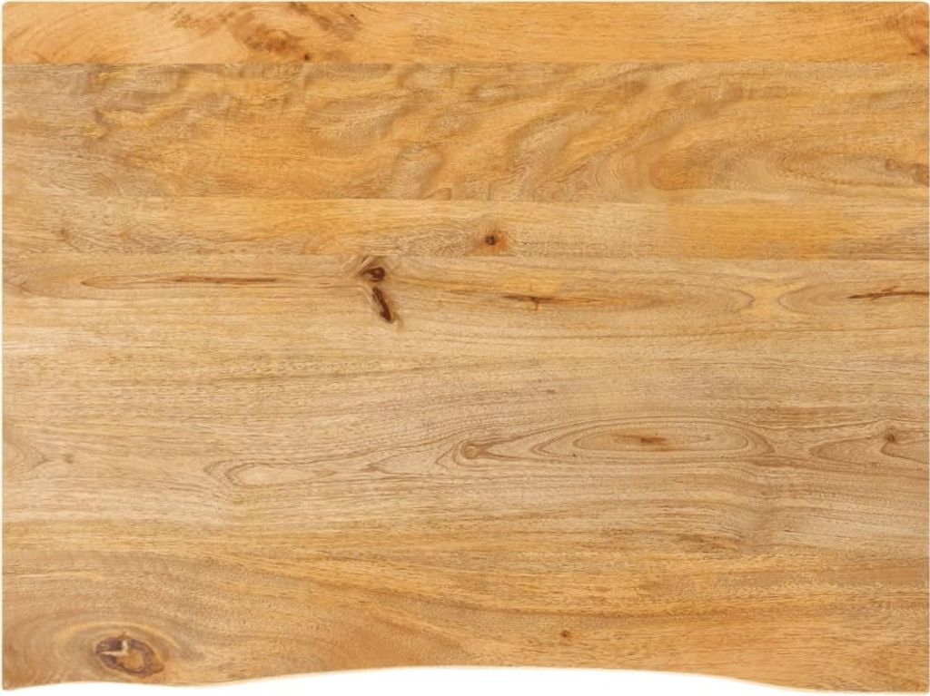 Tischplatte mit Baumkante 90x60x2,5 cm Massivholz Mango