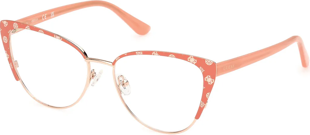 Lunettes de vue femme Guess GU50121 pour travail et lecture rose mat