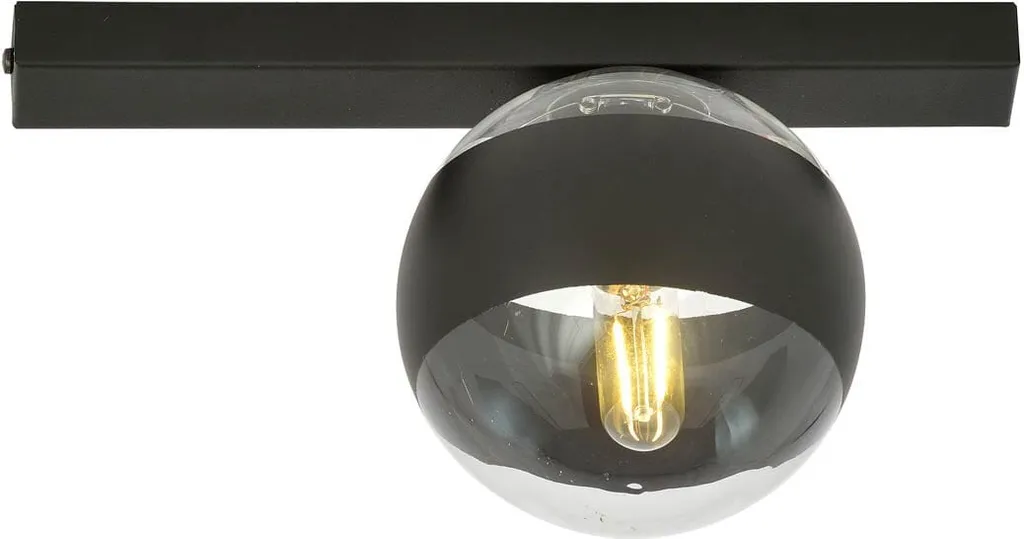 Plafonnier Emibig FIT 1 Noir Rayuré 1123/1 E14 40W Luminaire Design