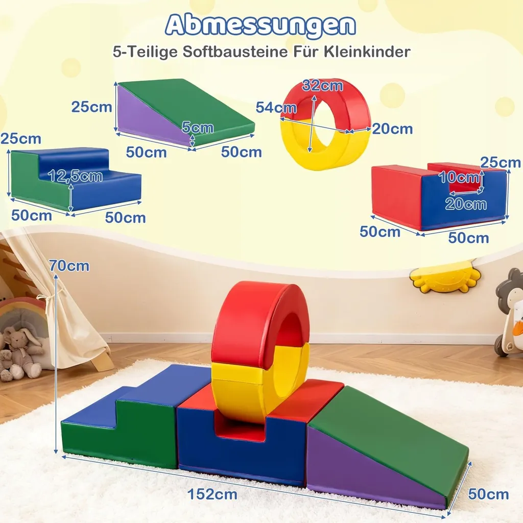 Espace de jeu sécurisé pour bébé, 5 modules en mousse anti-chocs - 2