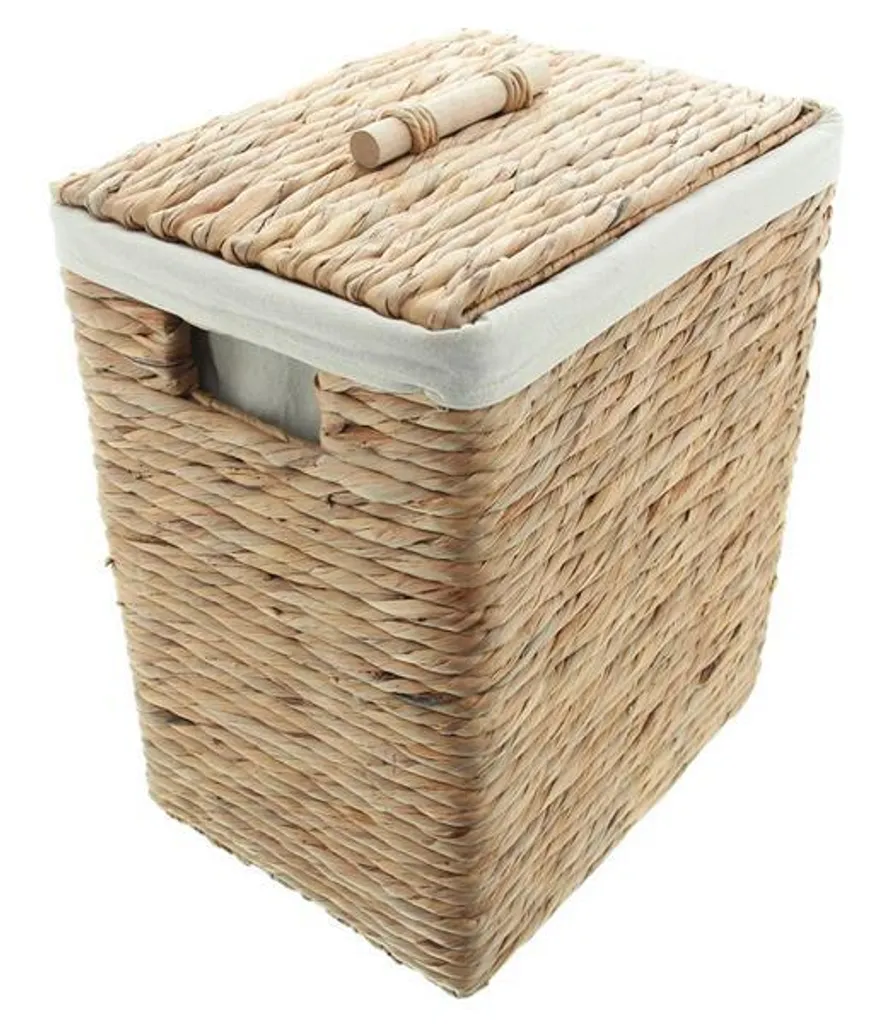 Panier à linge tressé à la main en jacinthe d'eau - Format Compact