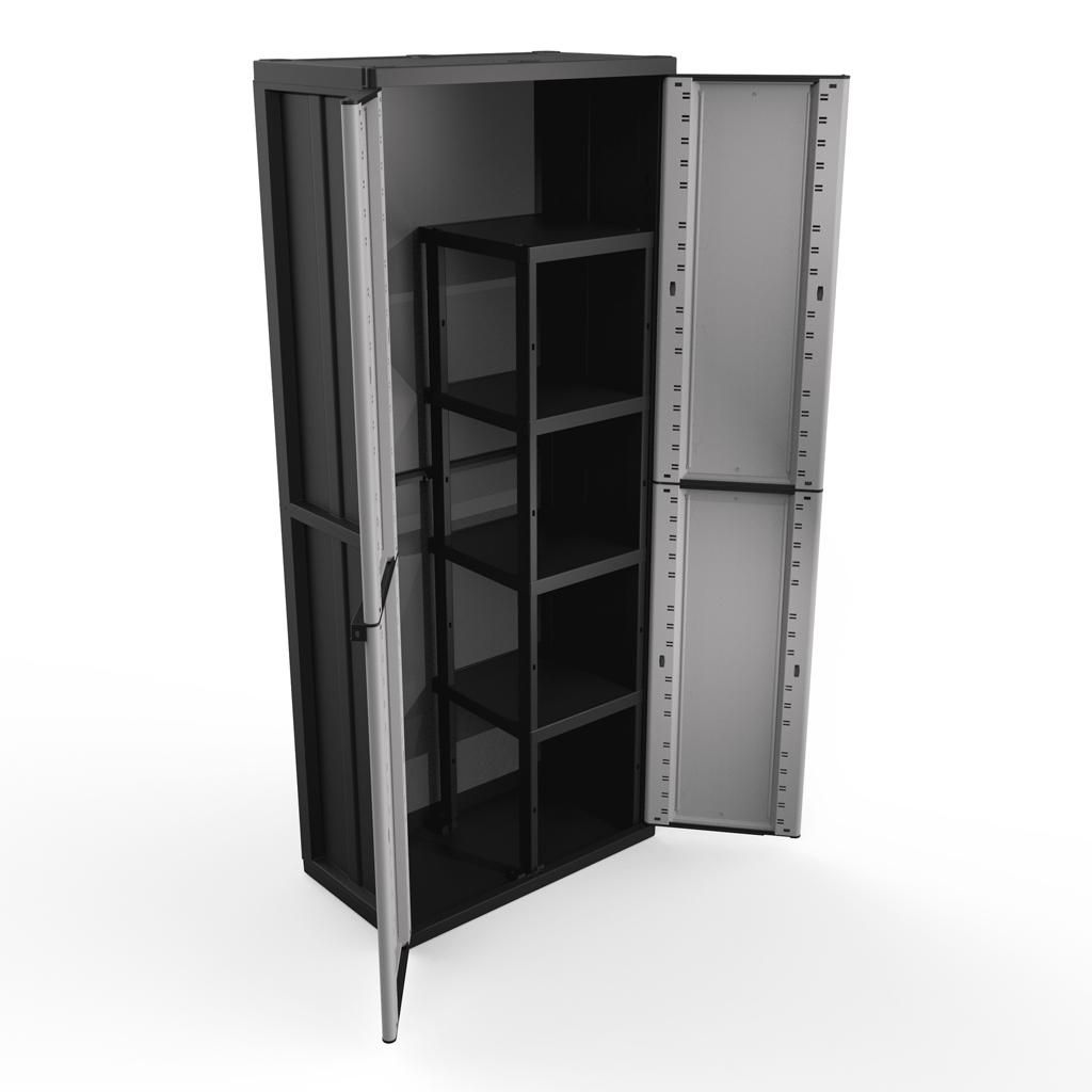 Kreher Kunststoffschrank 'J-LINE' mit Freifach in Produktbild 
