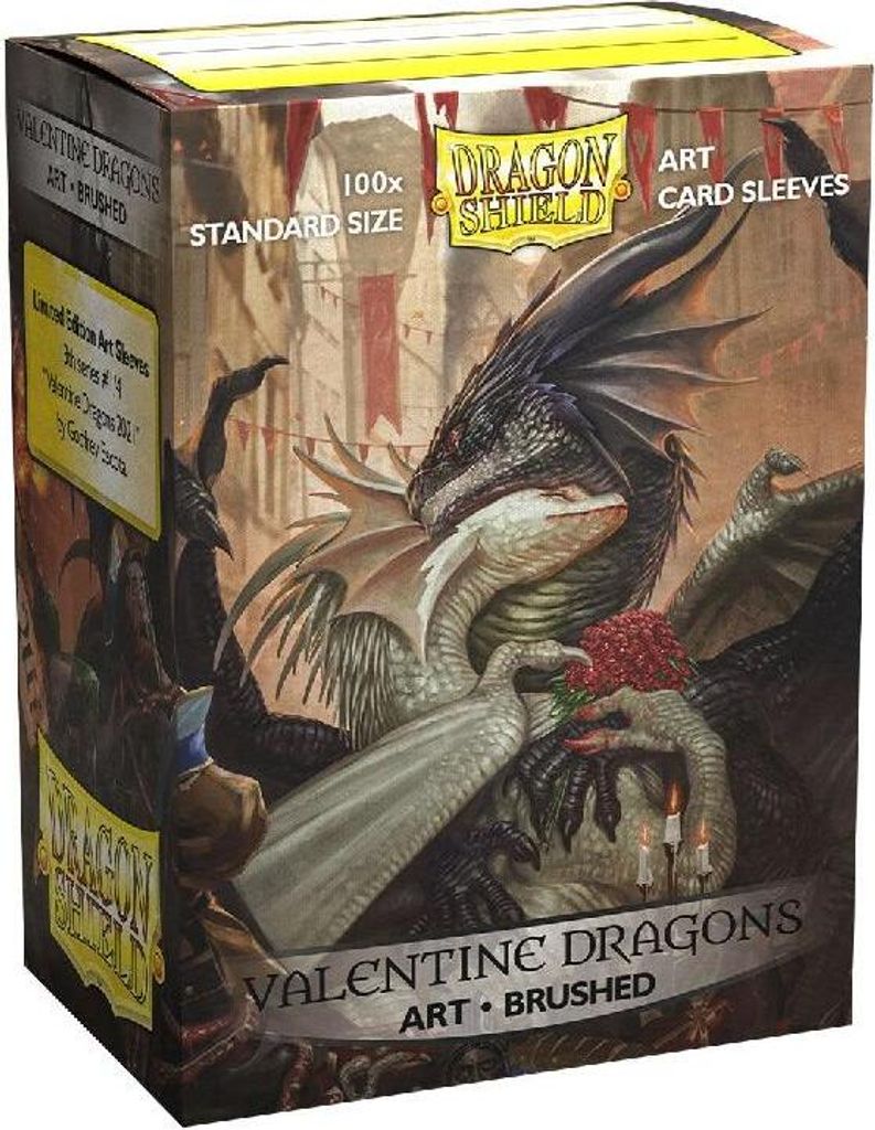 100 Dragon Shield Brushed Art Sleeves - Valentine Dragon 2021 #12063