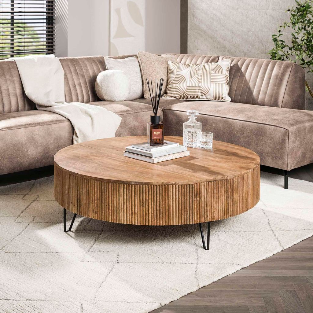 Hoyz Collection - Wave Couchtisch Ø120 cm - Massiver Produktbild 
