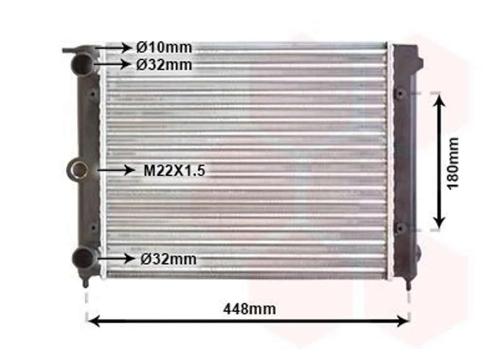 Radiateur moteur idéal pour SEAT Terra et VW Polo Derby - Pièce de rechange
