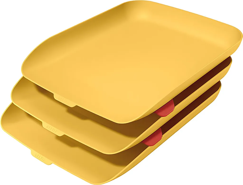 LEITZ 5358-20-19 LEITZ Set di vaschette per lettere Cosy, DIN A4, polistirolo, giallo