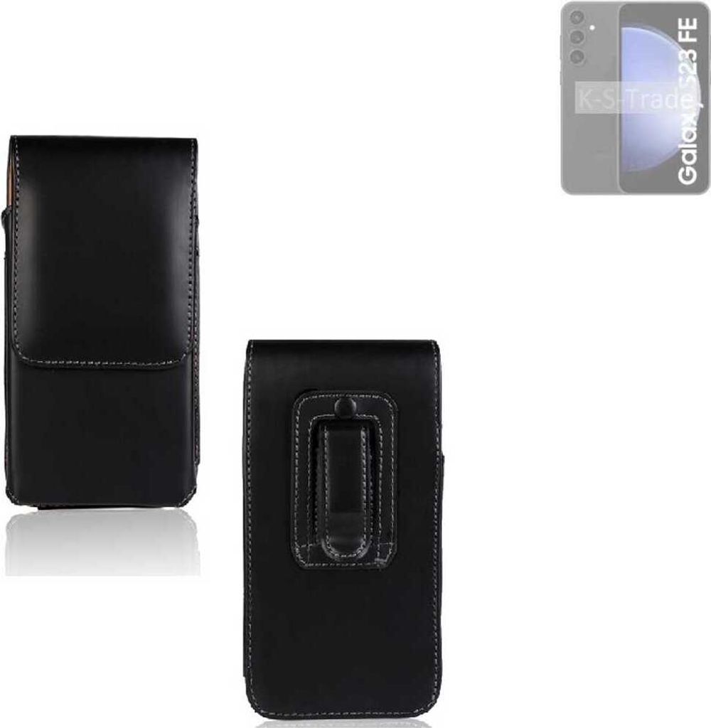 K-S-Trade Gürteltasche kompatibel mit Samsung Galaxy S23 FE Schutz Hülle Handy Hülle mit Magnetverschluss Holster in schwarz