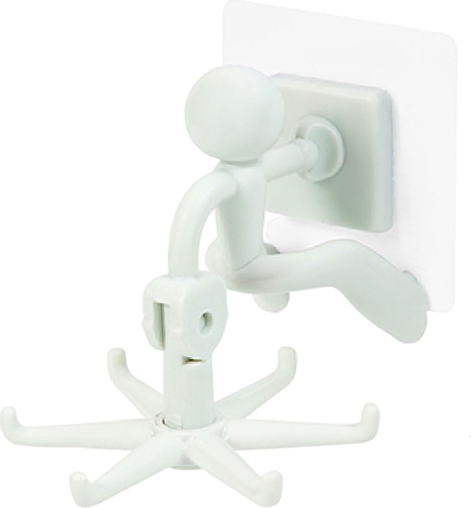 1 Set Aufhängehaken, an der Wand montierter, drehbarer Kleiderbügelhaken mit 6 Haken, stanzfrei, selbstklebender Aufbewahrungshaken für Küche u...
