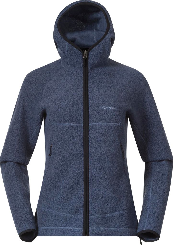 Bergans Damen Vaagaa Merino Terry Midlayer Jacke Granite Blue XS