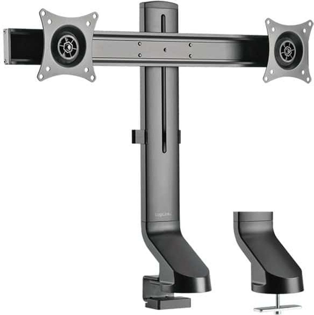 LogiLink Dual Monitor mount, 17-27, steel, for sit-/stand workstations
