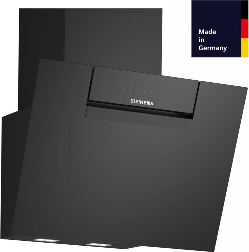 Siemens Wandesse 60 cm Klarglas schwarz bedruckt LC67KFN60 Produktbild 2