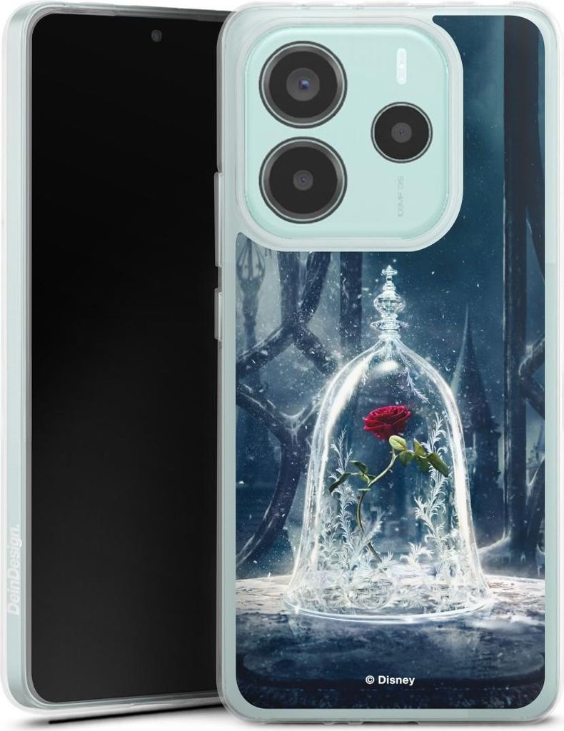 DeinDesign Handyhülle für Xiaomi Redmi Note 14 5G Silikon Hülle Case Smartphone Schutzhülle Die Schöne und das Biest Disney Princess Rose