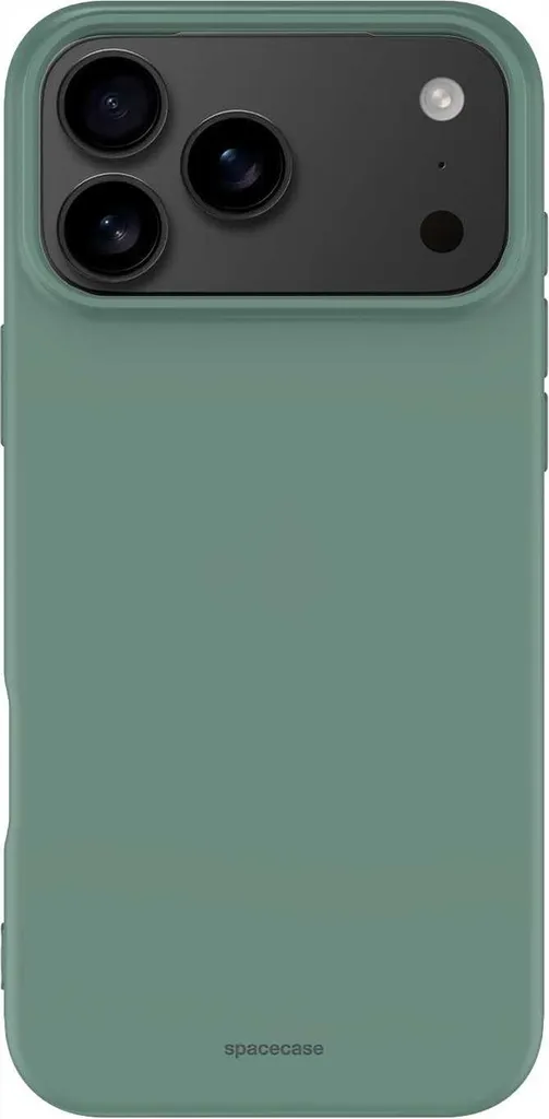 Étui iPhone 17 Pro Spacecase silicone vert foncé idéal usage quotidien
