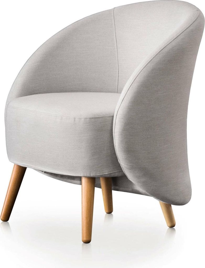 Lounge-Sessel Annarella, Design-Sessel für das Wohnzimmer, 100% Italy, Relaxsessel aus gepolstertem Stoff, Cm 70x60h80, Grau