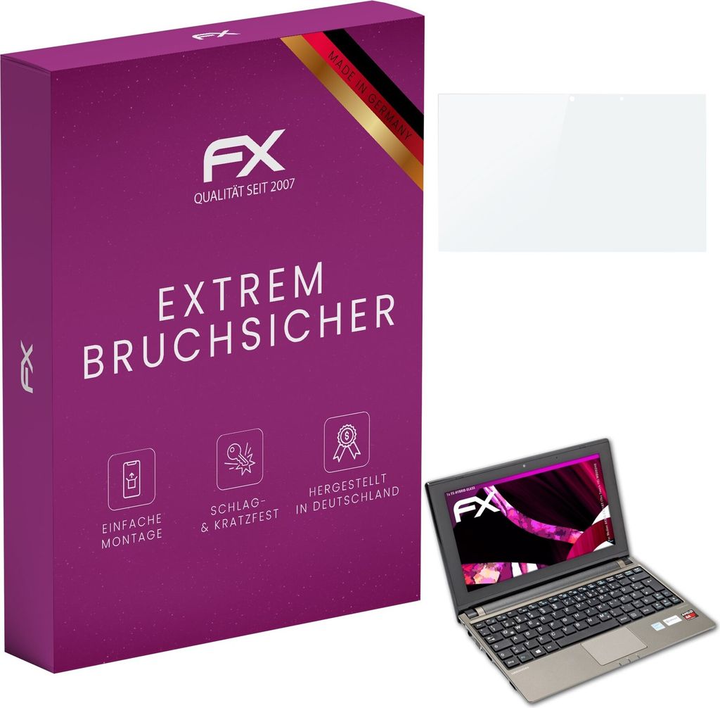atFoliX FX-Hybrid-Glass Displayfolie kompatibel mit Medion AKOYA E1318T (The Touch 10) (MD99240) Glasfolie