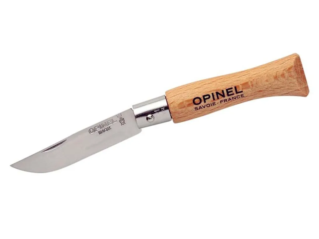Couteau Opinel N 04 Inox Idéal pour Sculpture, Loisirs Créatifs et Sorties