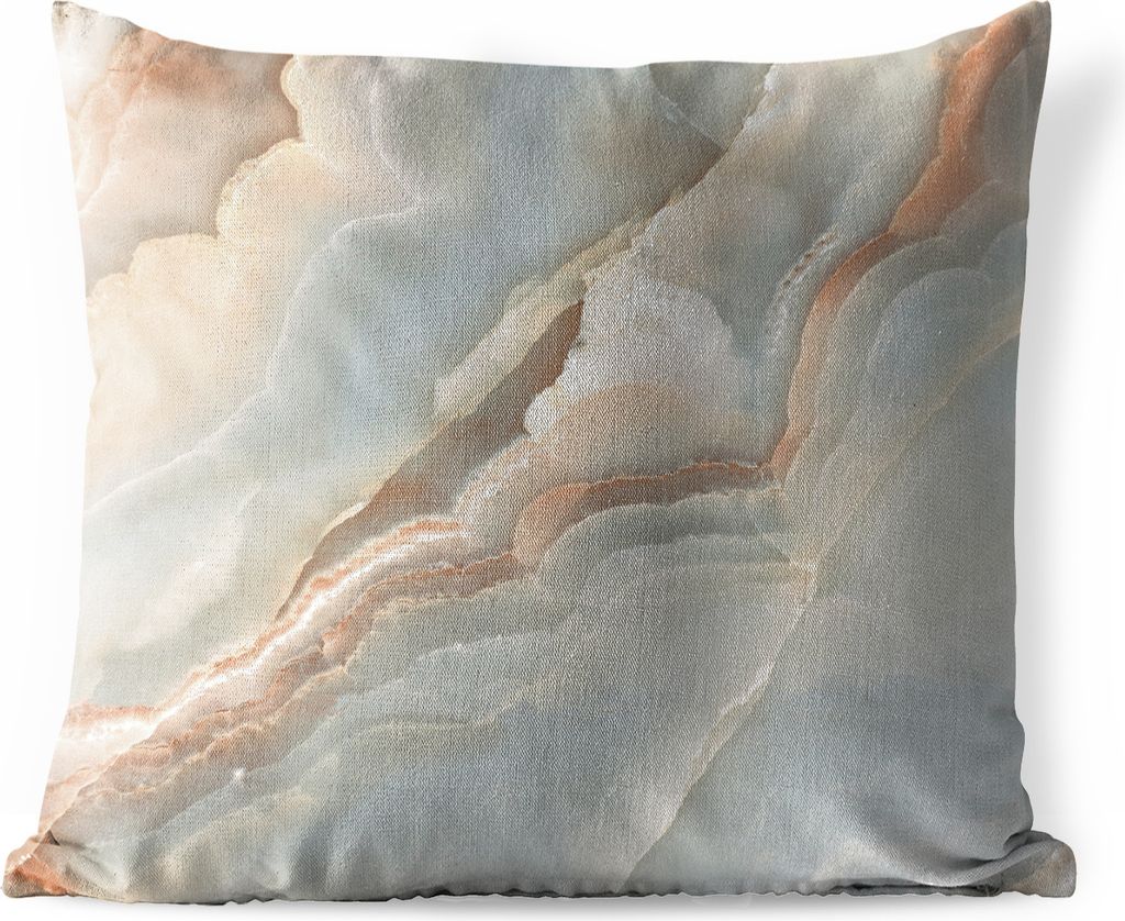 MuchoWow Outdoor Kissen - Nahaufnahme von natürlichem Marmor - 45x45 cm - Wetterfest - Lounge Kissen - Fotokissen - Dekoratives Kissen