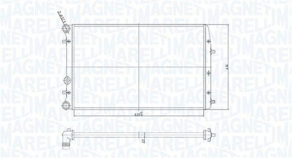 MAGNETI MARELLI Kühler, Motorkühlung x Produktbild 