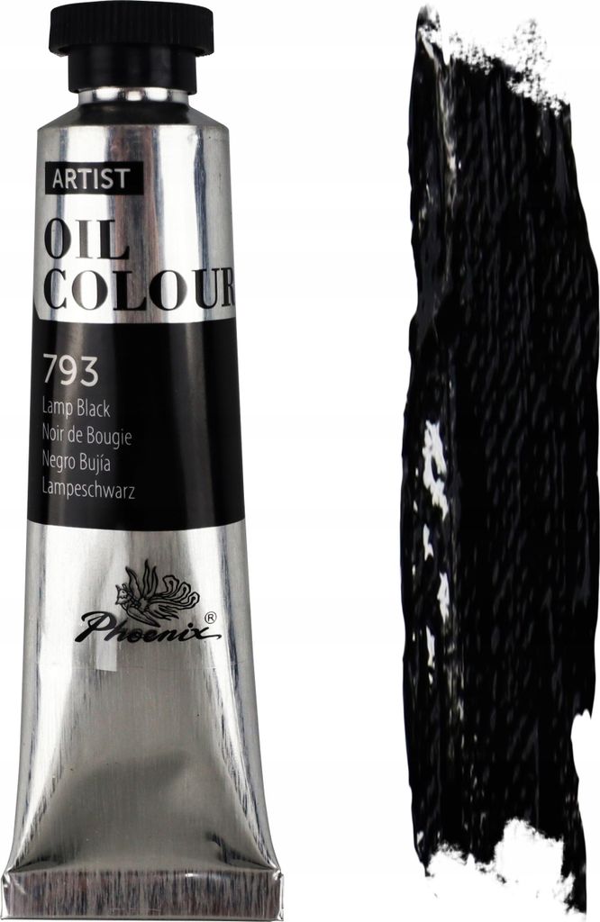 Phoenix Schwarz Ölfarbe 793 Lampe Schwarz 40ml Schwarz Klassisch Schwarz