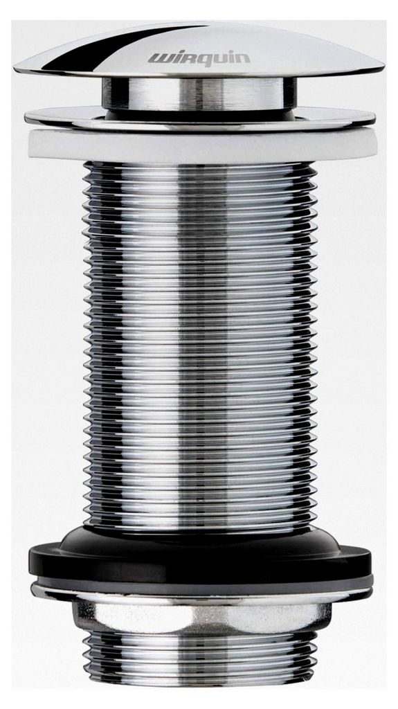 Ablaufgarnitur für Waschbecken, Messing, Quick Clac, 100 mm ohne Überlauf