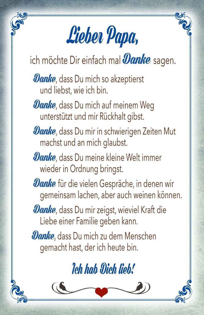vianmo Holzschild 30x20 cm lieber PapaIch hab dich lieb