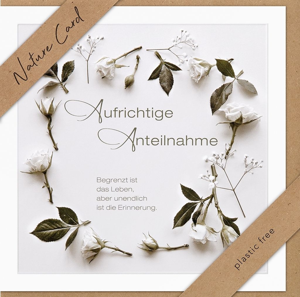 Trauer - Beileid – Nature Cards – unverpackt - Produktbild 