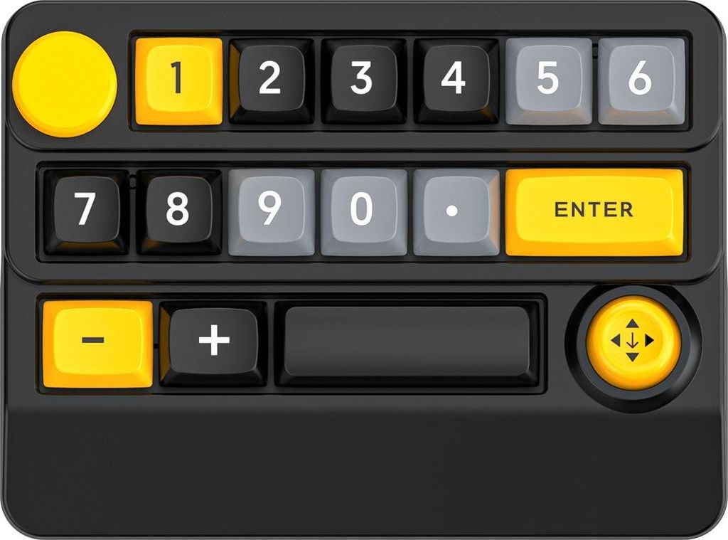 INF RGB Drahtlose Mechanische Gaming Tastatur, ABS, 16.45cm x 11.3cm, 2-teilig Schwarz+Gelb