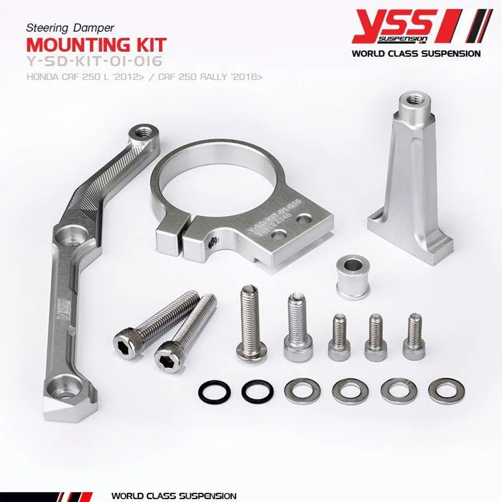 Kit fixation amortisseur direction EG188-078C-02 en alu pour Honda CRF