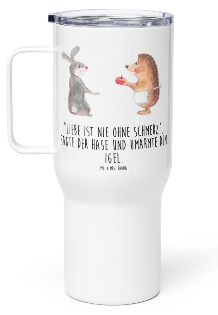 Mr. & Mrs. Panda Thermobecher Hase Igel - Weiß - Geschenk, thermosbecher, Edelstahl Tasse, Lustige Sprüche, Liebe Spruch, und, Kaffee-to-go-Beche...