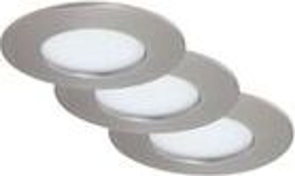 LED Einbauleuchten 3er Set 4,9W silber 4000K Kunststoff Produktbild 