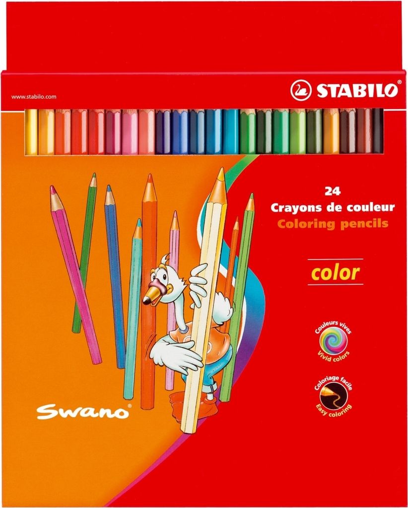 Buntstift color Kartonetui mit 24 Stiften Packung mit 6 Stück
