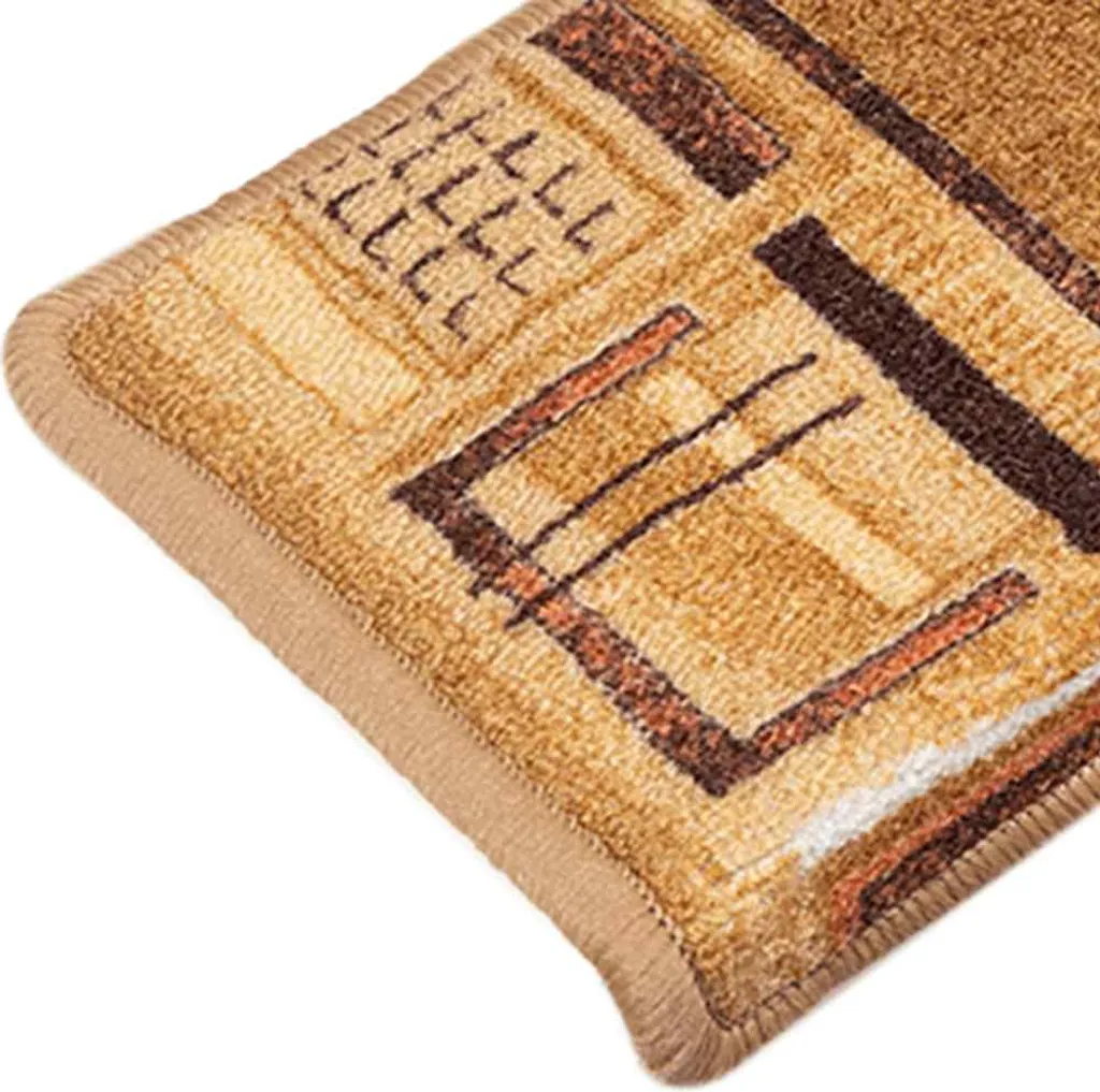 vidaXL Tapis d'escalier autoadhésif beige 15 pcs 65x25 cm - Lot complet