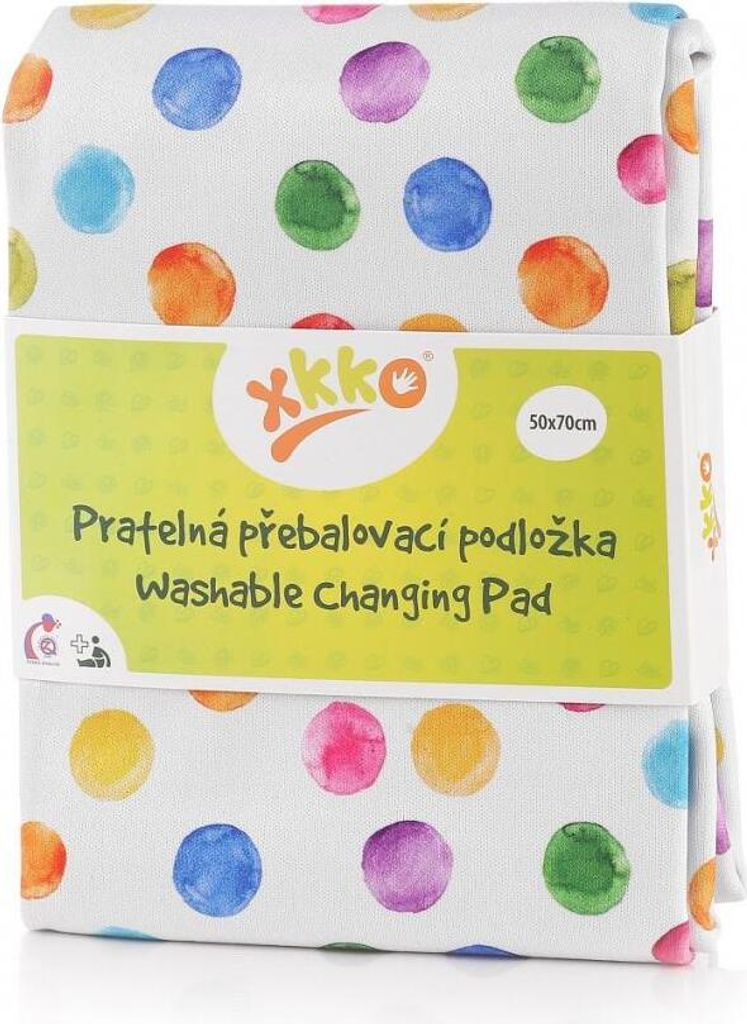 Wickelauflage, 50x70 - Wasserfarbe Polka Dots