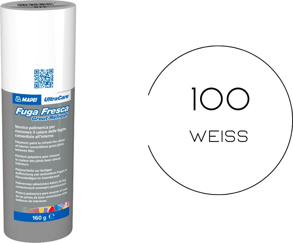 MAPEI ULTRACARE Fuga Fresca 100 weiß 160 g Fugensanierfarbe zum Auffrischen der Fugenfarbe