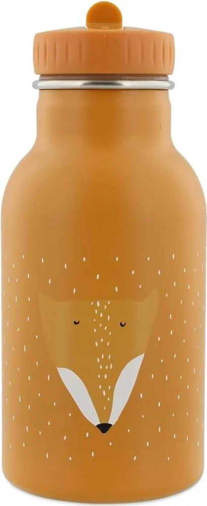 Gourde enfant incassable en inox Trixie Mr. Fox 350ml Orange sans BPA