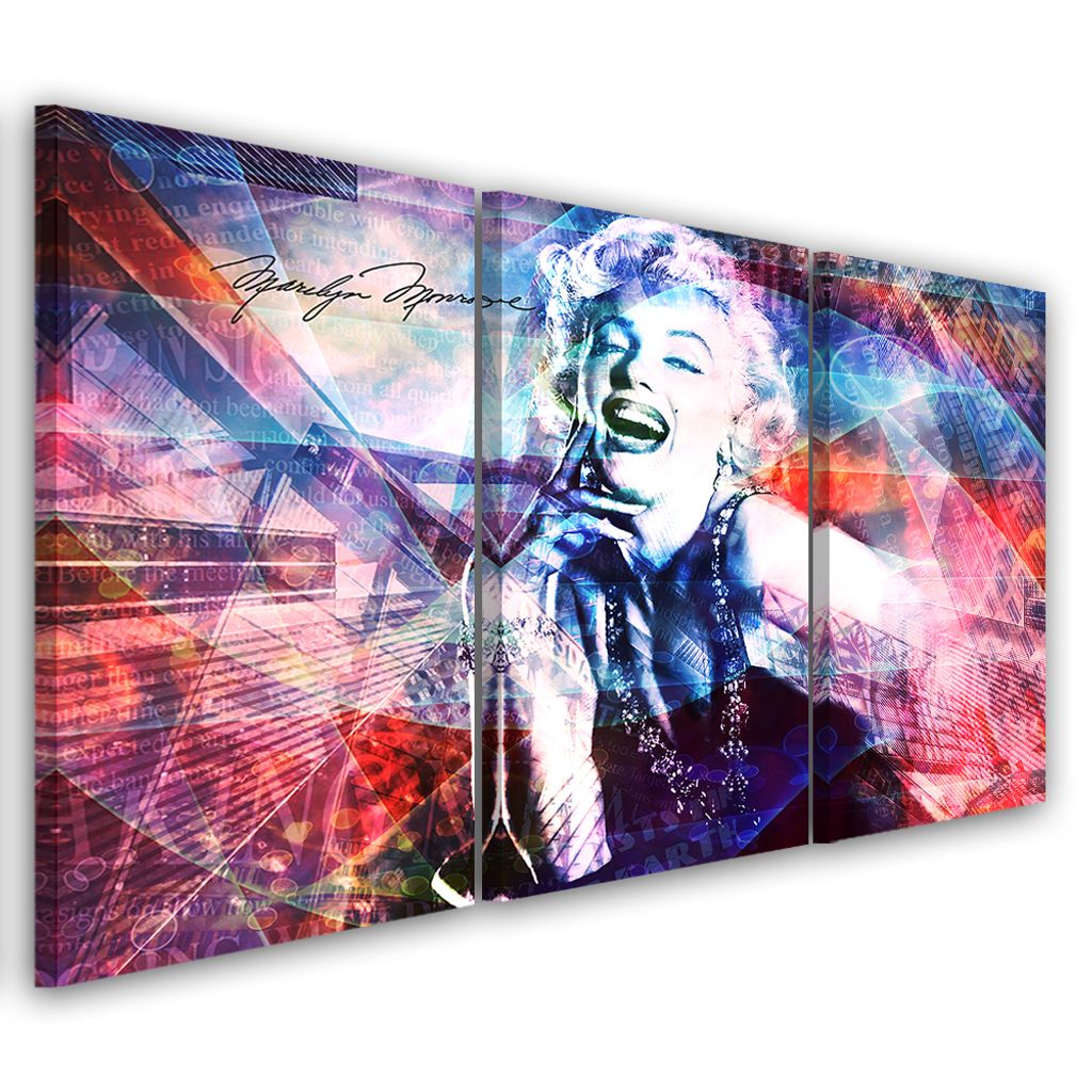 Triptychon auf leinwand rosa menschen 90x60 cm Feeby rosa wandbild bereit zum aufhängen